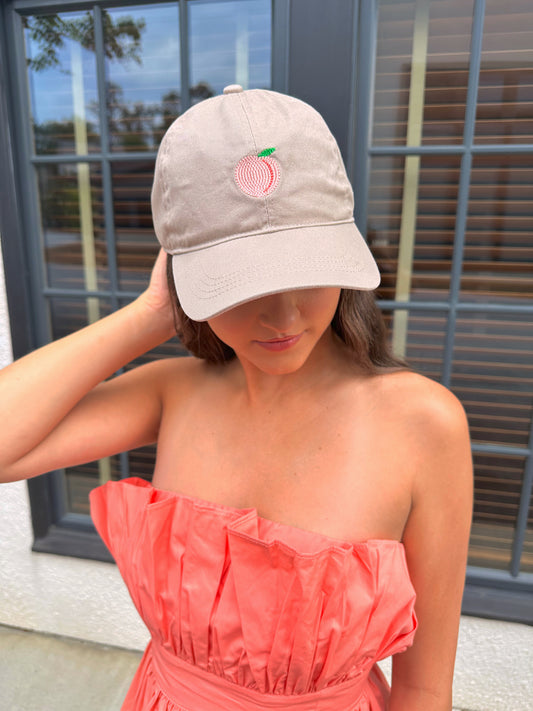 Taupe Peach Hat