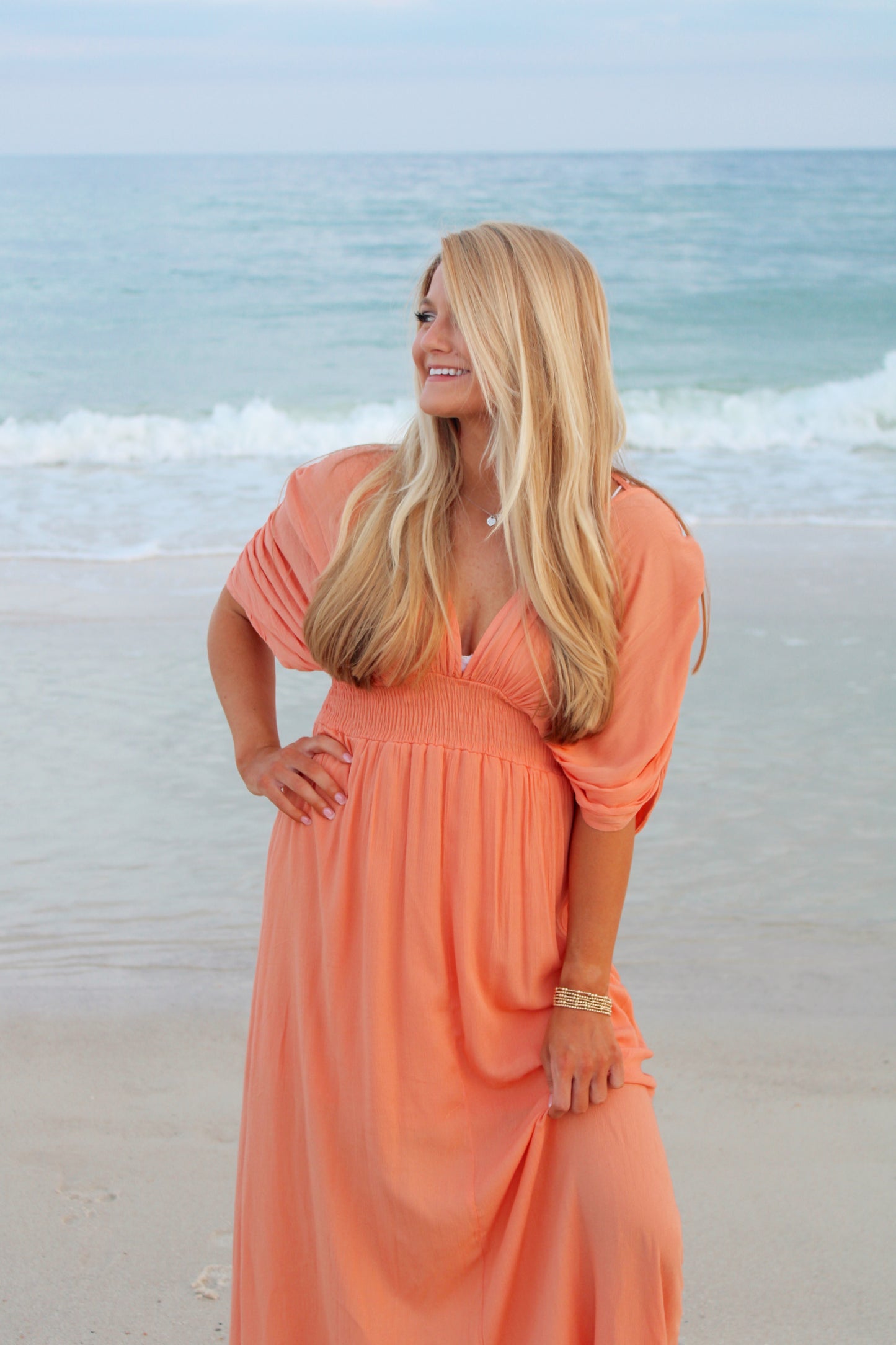 Maxi Sundress- Peach
