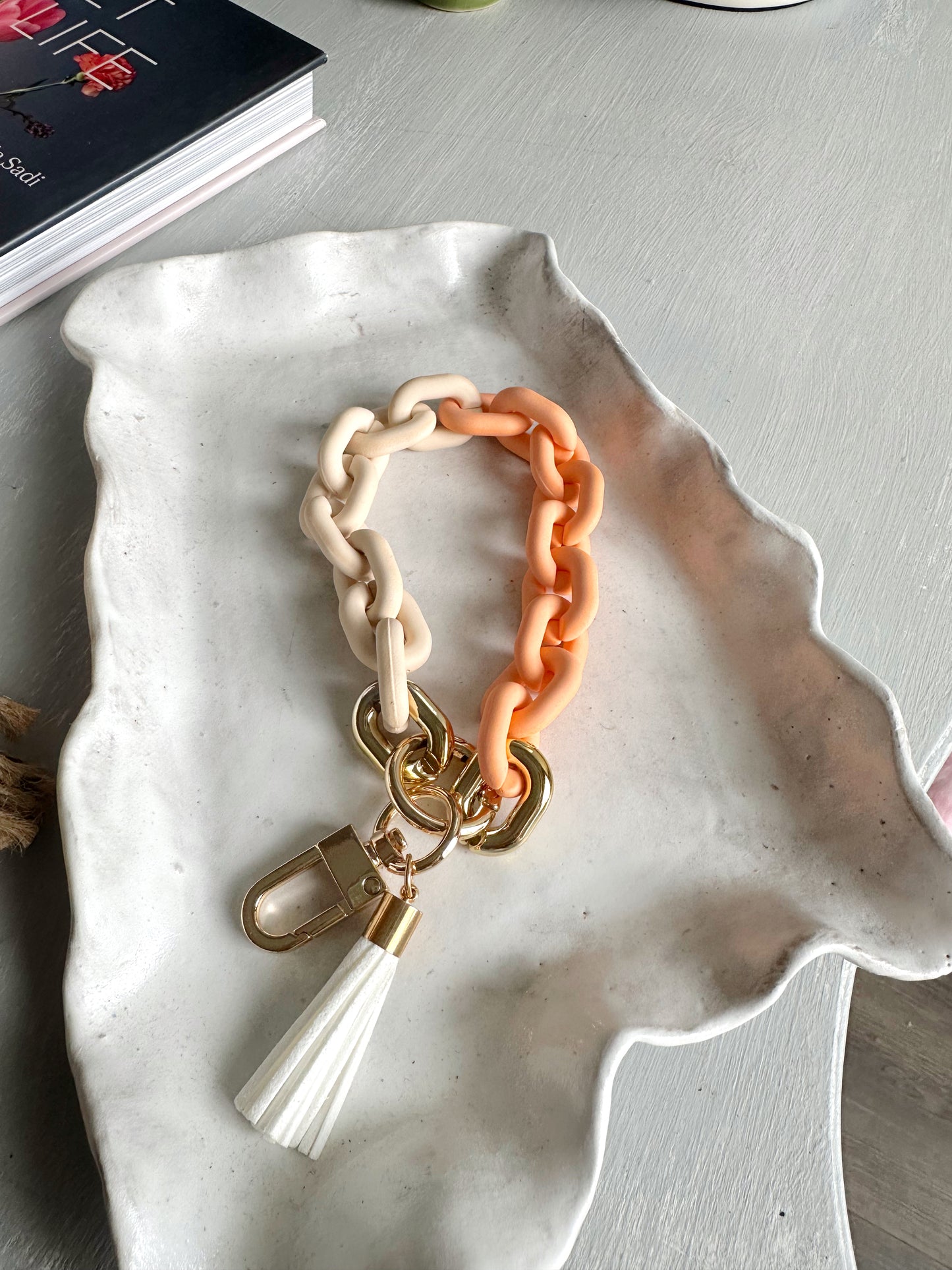 Peach Key Ring