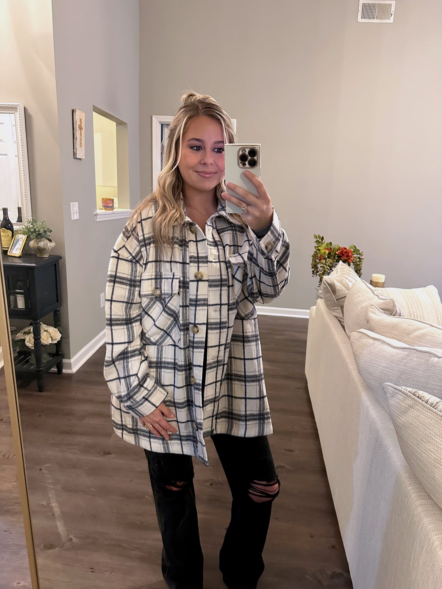 Christina Plaid Jacket