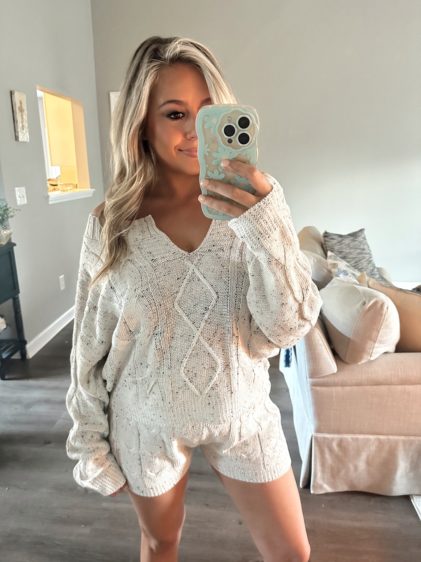 Oatmeal Knit Loungewear Set