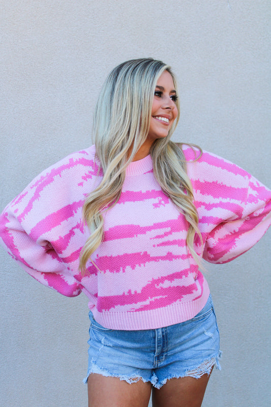 Priscilla Pink Multi Sweater