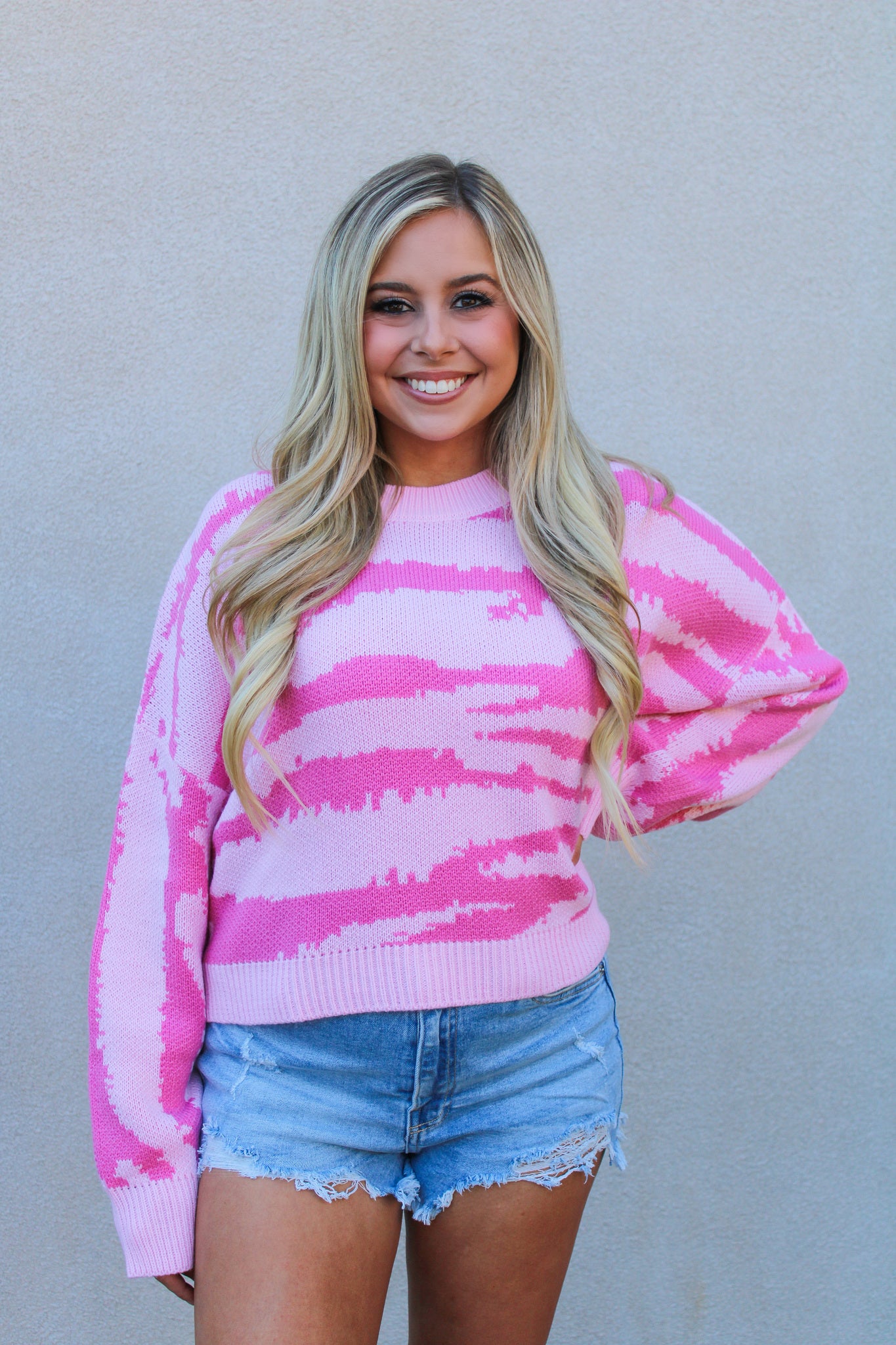 Priscilla Pink Multi Sweater